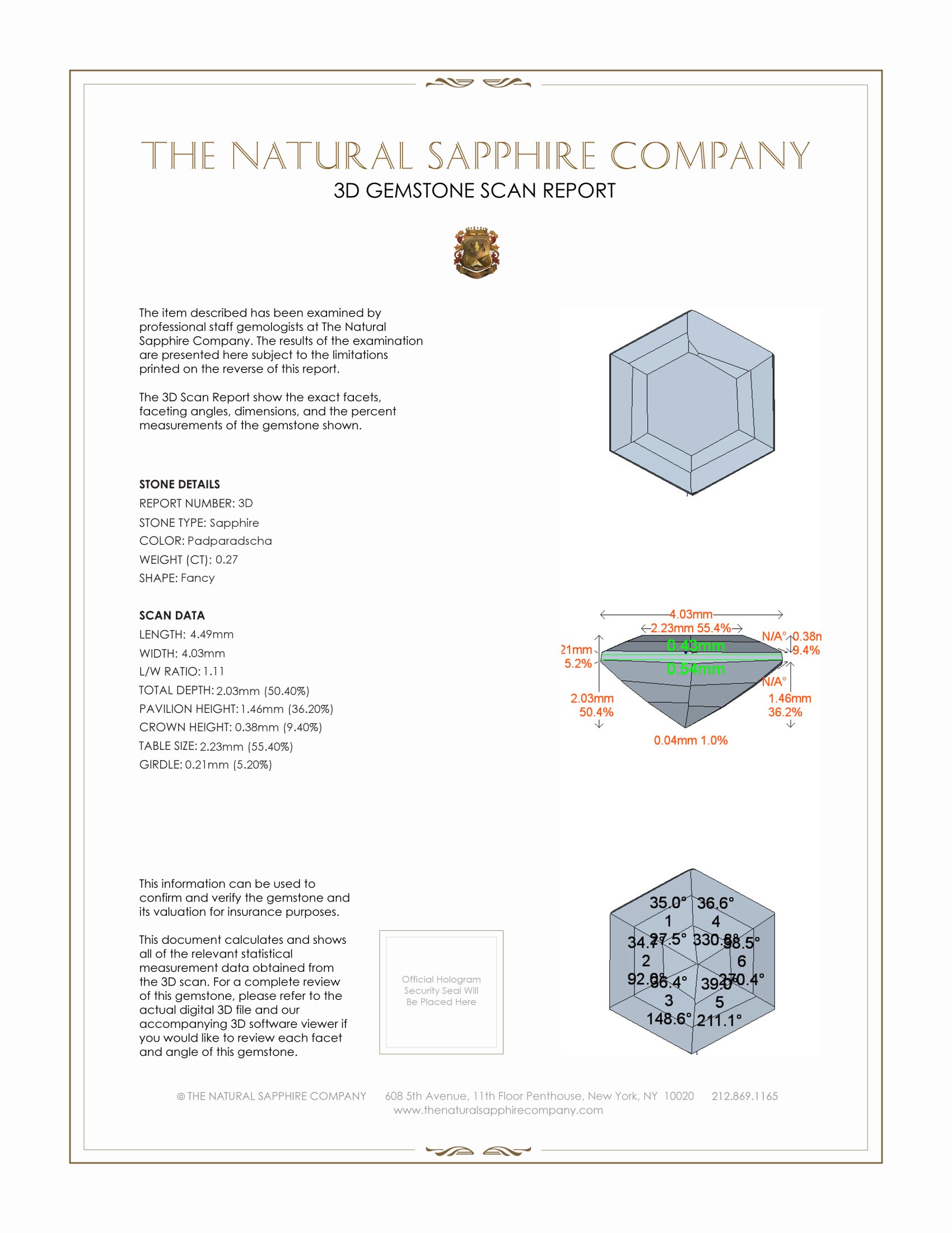 0.54 Ct.Tw. Padparadscha Sapphire Pair from Mozambique