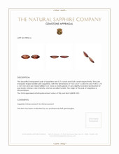 1.43 Ct.Tw.Total Carat Weight Reddish Pink Sapphire Pair from Mozambique Appraisal