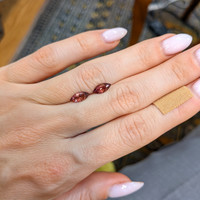 1.43&nbsp;Ct.Tw.Total Carat Weight Reddish Pink Sapphire Pair from Mozambique Life Style