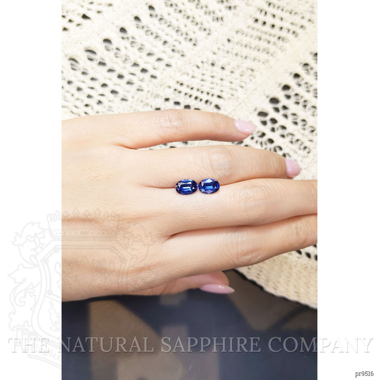 2.43 Ct.Tw. Blue Sapphire Pair from Ceylon (Sri Lanka)