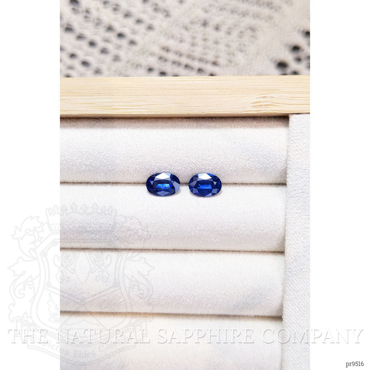 2.43 Ct.Tw. Blue Sapphire Pair from Ceylon (Sri Lanka)