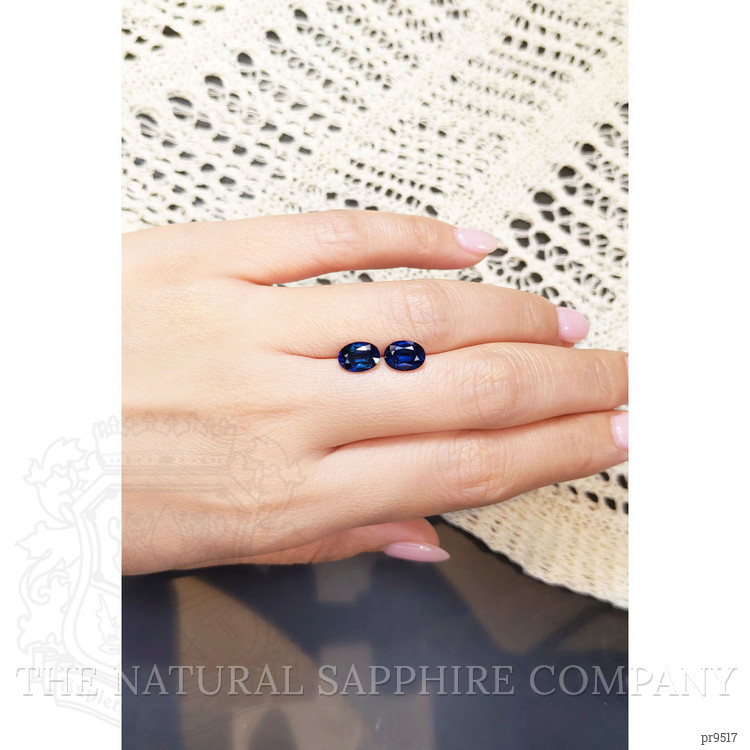 3.26 Ct.Tw. Blue Sapphire Pair from Ceylon (Sri Lanka)