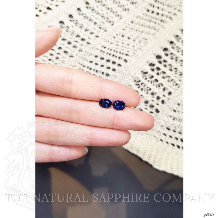 3.26 Ct.Tw. Blue Sapphire Pair from Ceylon (Sri Lanka)