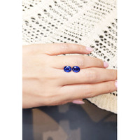 4.17&nbsp;Ct.Tw.Total Carat Weight Blue Sapphire Pair from Ceylon (Sri Lanka) Life Style