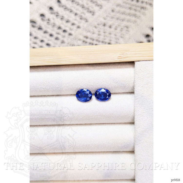 4.17 Ct.Tw. Blue Sapphire Pair from Ceylon (Sri Lanka)
