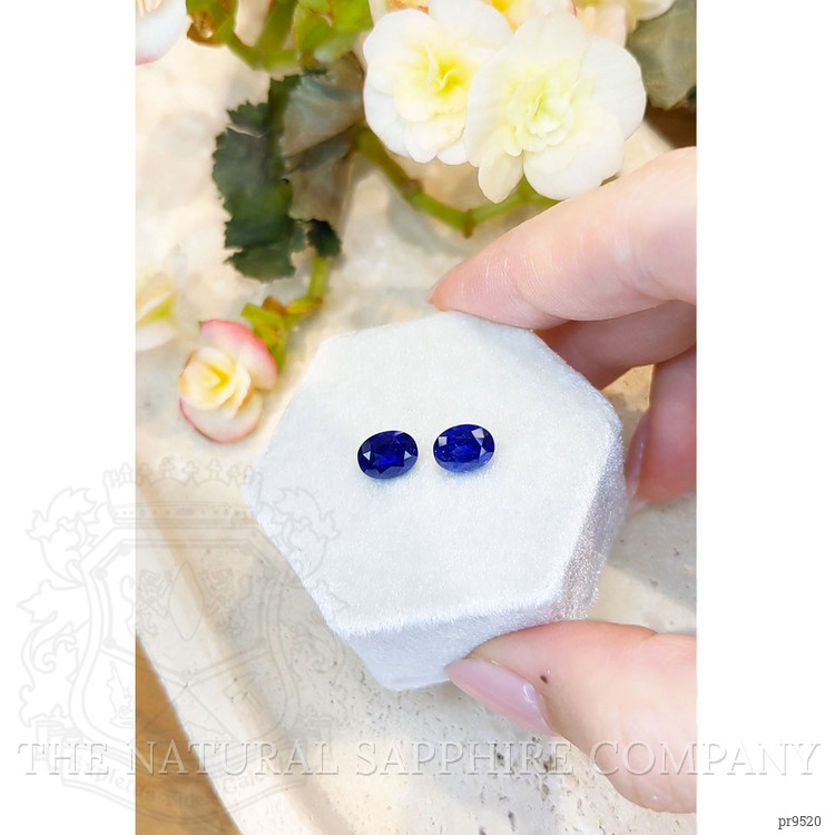 3.17 Ct.Tw. Blue Sapphire Pair from Ceylon (Sri Lanka)