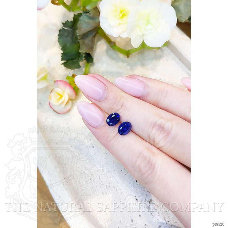 3.17 Ct.Tw. Blue Sapphire Pair from Ceylon (Sri Lanka)