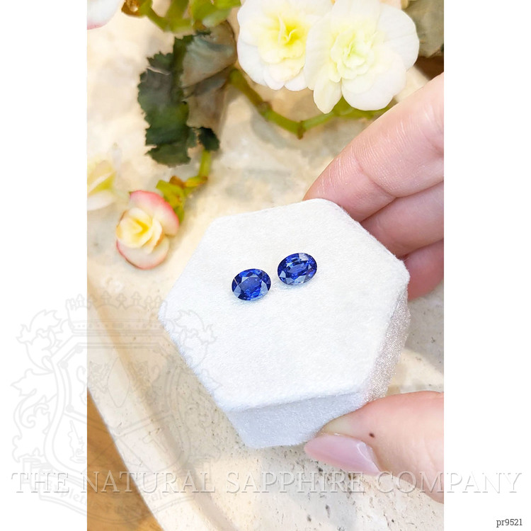 3.36 Ct.Tw. Blue Sapphire Pair from Ceylon (Sri Lanka)