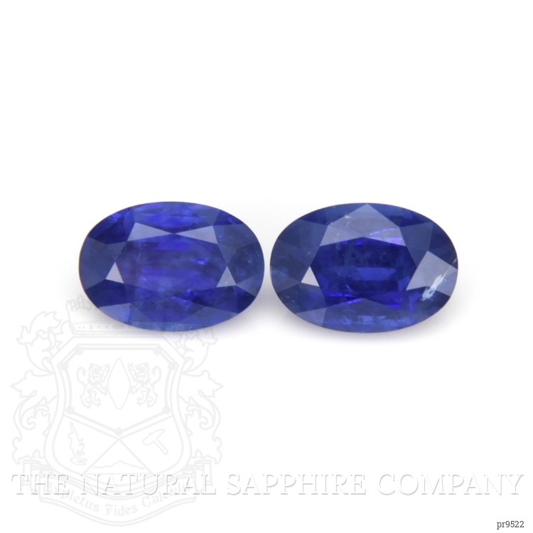 2.75 Ct.Tw. Blue Sapphire Pair from Ceylon (Sri Lanka)