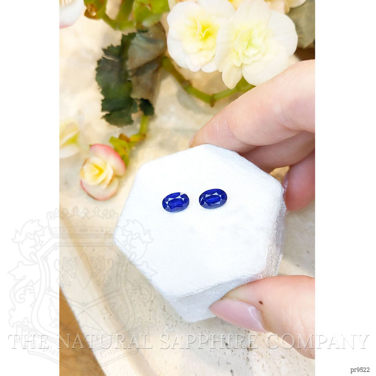 2.75 Ct.Tw. Blue Sapphire Pair from Ceylon (Sri Lanka)