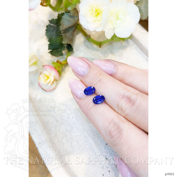 2.75 Ct.Tw. Blue Sapphire Pair from Ceylon (Sri Lanka)