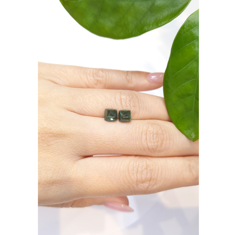 2.54 Ct.Tw. Cabochon Tourmaline Pair from Mozambique