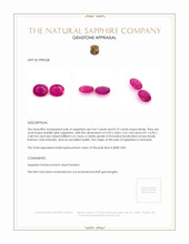 1.40&nbsp;Ct.Tw.Total Carat Weight Reddish Pink Sapphire Pair from Tanzania Appraisal