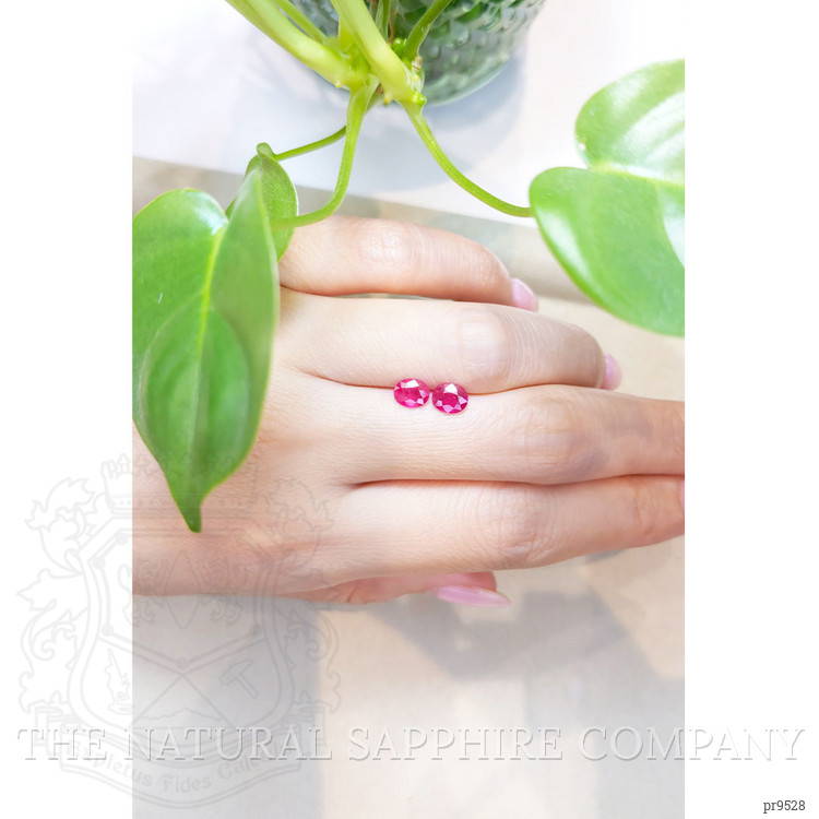 1.40 Ct.Tw. Reddish Pink Sapphire Pair from Tanzania