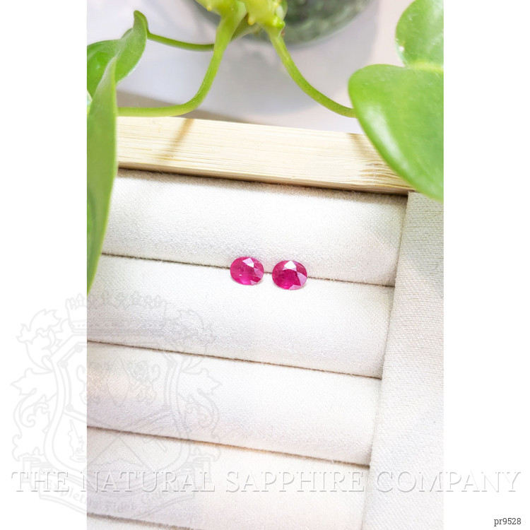 1.40 Ct.Tw. Reddish Pink Sapphire Pair from Tanzania