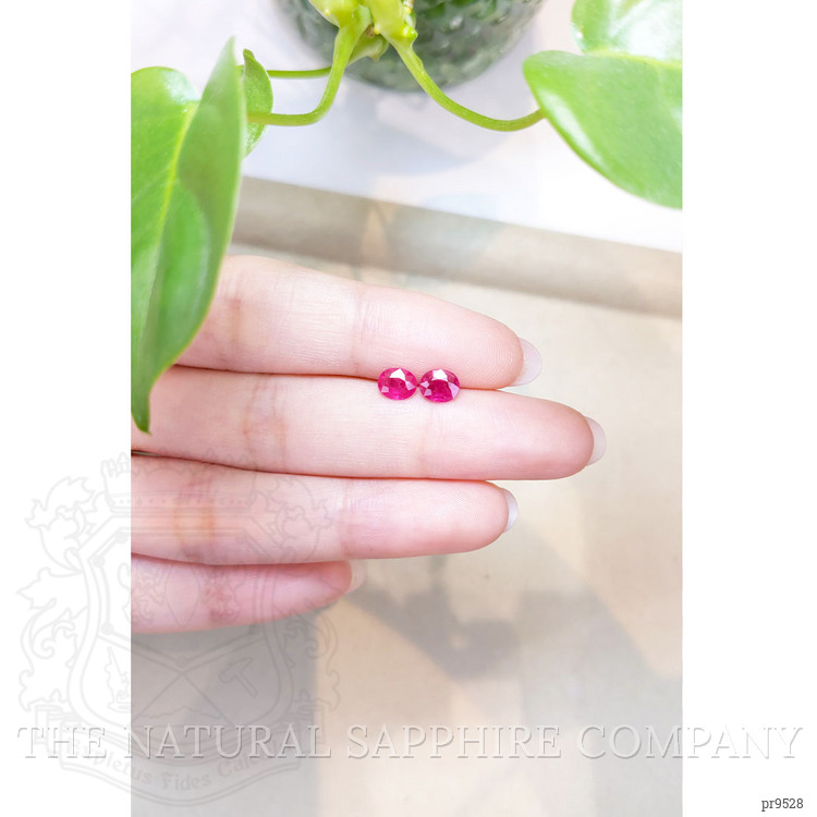 1.40 Ct.Tw. Reddish Pink Sapphire Pair from Tanzania