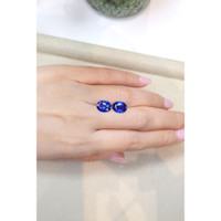 6.17&nbsp;Ct.Tw.Total Carat Weight Blue Sapphire Pair from Ceylon (Sri Lanka) Life Style