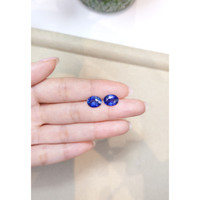 6.17&nbsp;Ct.Tw.Total Carat Weight Blue Sapphire Pair from Ceylon (Sri Lanka) Life Style