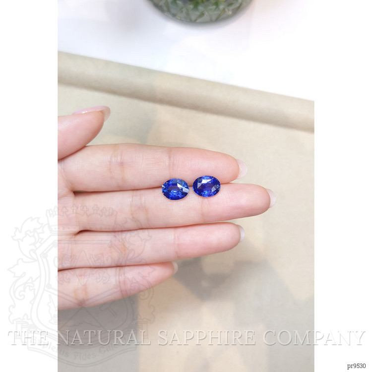 6.17 Ct.Tw. Blue Sapphire Pair from Ceylon (Sri Lanka)