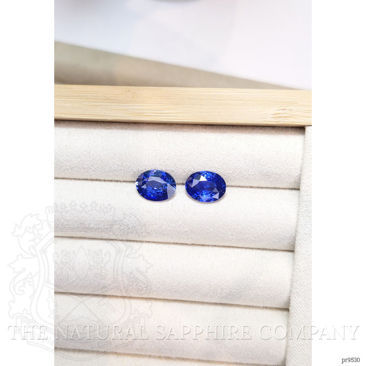 6.17 Ct.Tw. Blue Sapphire Pair from Ceylon (Sri Lanka)