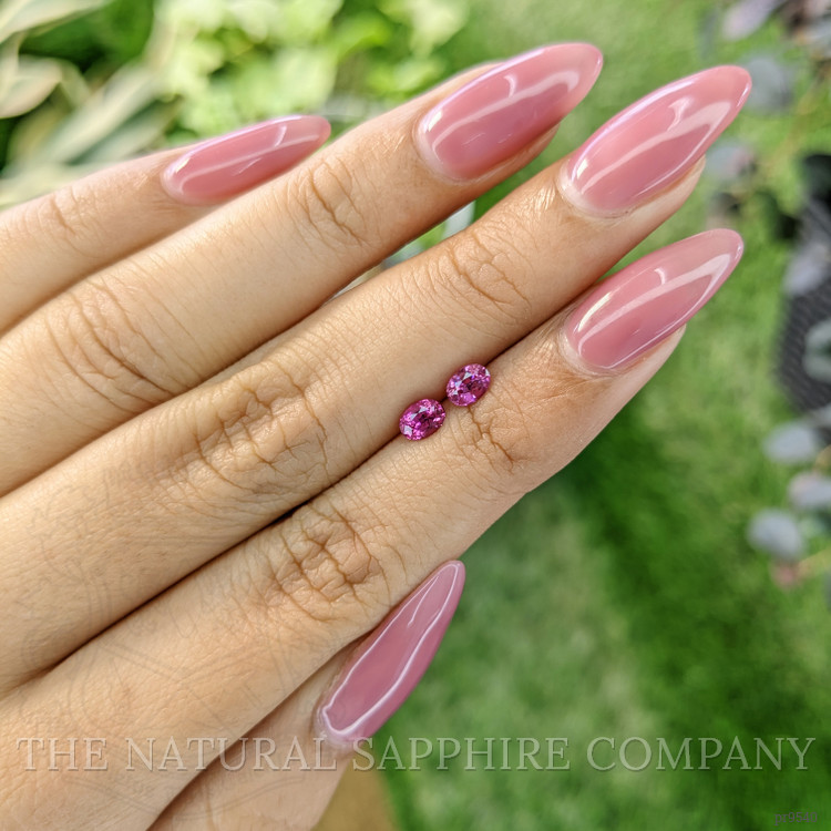0.78 Ct.Tw. Pink Sapphire Pair from Ceylon (Sri Lanka)