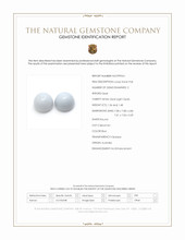 2.84 Ct.Tw.Total Carat Weight Blue Cabochon White Opal (Light Opal) Pair from Australia Scan Report