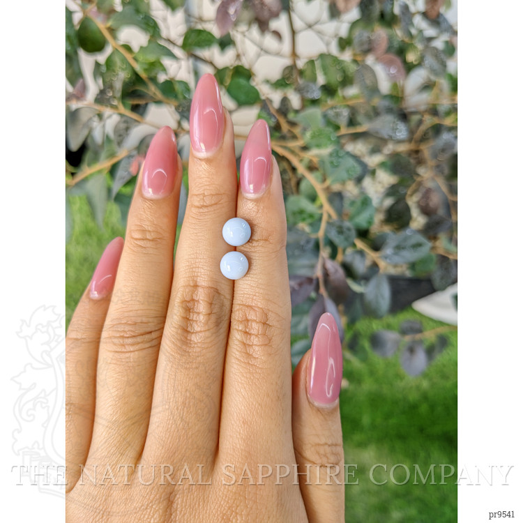 2.84 Ct.Tw. Cabochon White Opal Pair from Australia