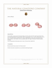 19.73 Ct.Tw.Total Carat Weight Peach Cabochon Rhodochrosite Pair from Australia Appraisal