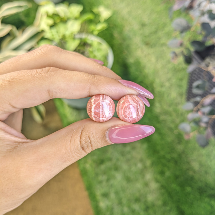 19.73 Ct.Tw. Cabochon Rhodochrosite Pair from Australia