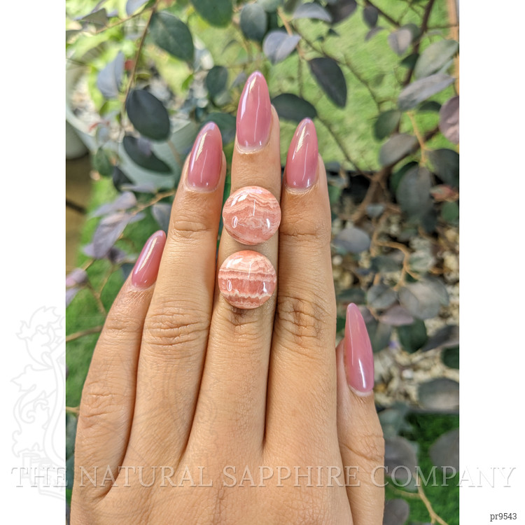 19.73 Ct.Tw. Cabochon Rhodochrosite Pair from Australia