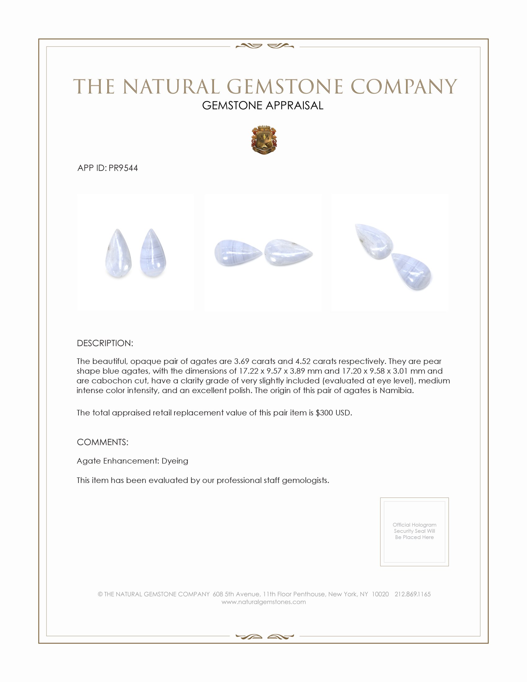 8.21 Ct.Tw. Cabochon Agate Pair from Namibia