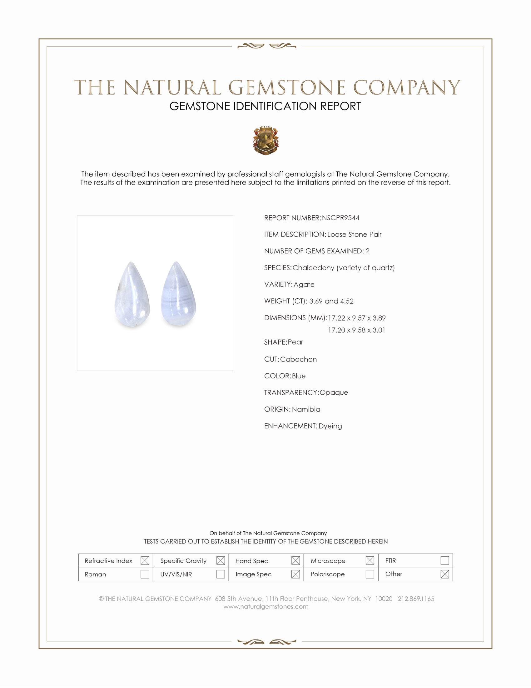 8.21 Ct.Tw. Cabochon Agate Pair from Namibia