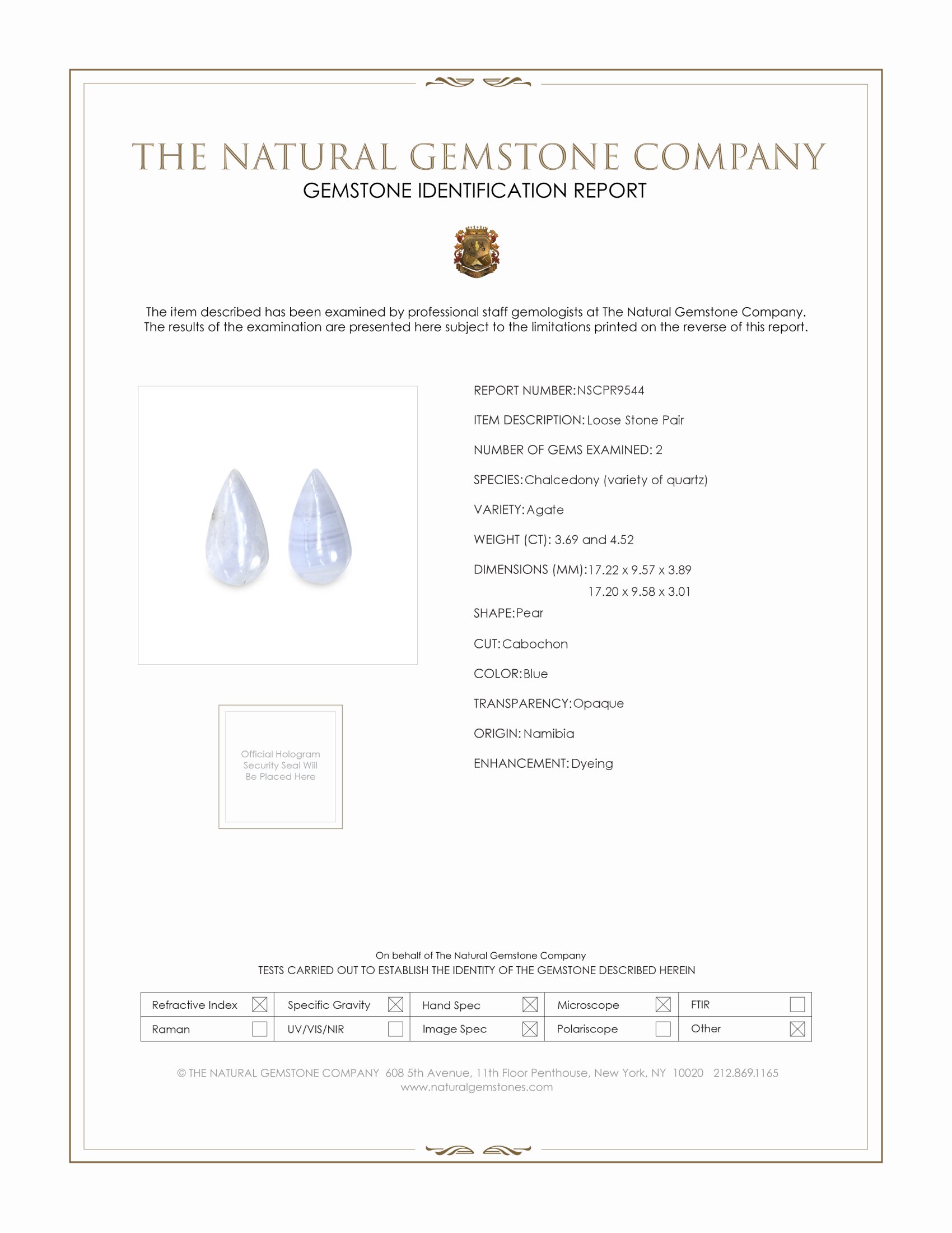 8.21 Ct.Tw. Cabochon Agate Pair from Namibia