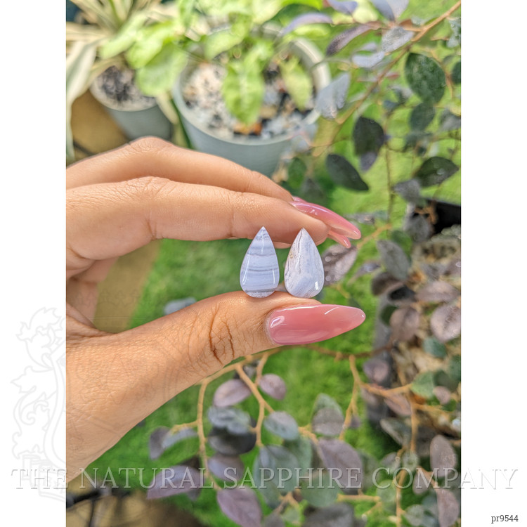 8.21 Ct.Tw. Cabochon Agate Pair from Namibia