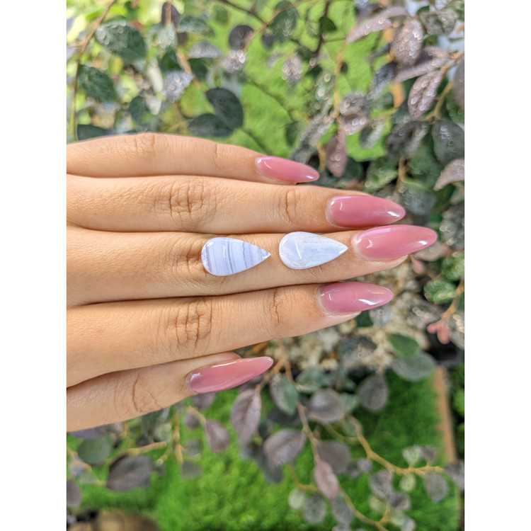 8.21 Ct.Tw. Cabochon Agate Pair from Namibia