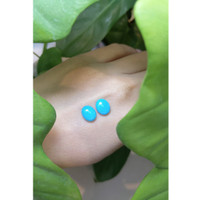 4.88 Ct.Tw.Total Carat Weight Cabochon Turquoise Pair from United States Life Style