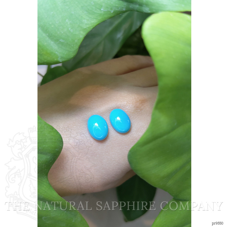 12.11 Ct.Tw. Cabochon Turquoise Pair from United States
