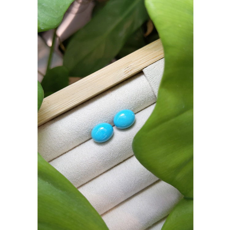 5.29 Ct.Tw. Cabochon Turquoise Pair from United States