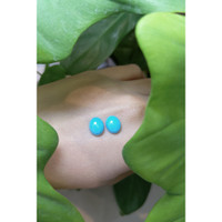 5.29 Ct.Tw.Total Carat Weight Cabochon Turquoise Pair from United States Life Style