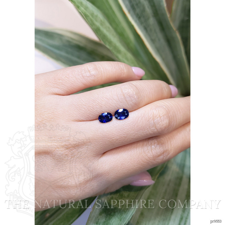 2.03 Ct.Tw. Blue Sapphire Pair from Ceylon (Sri Lanka)