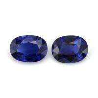 2.17&nbsp;Ct.Tw.Total Carat Weight Blue Sapphire Pair from Ceylon (Sri Lanka) Video