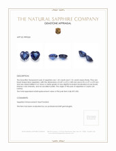 3.19 Ct.Tw.Total Carat Weight Blue Sapphire Pair from Ceylon (Sri Lanka) Appraisal