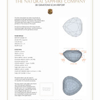 3.19&nbsp;Ct.Tw.Total Carat Weight Blue Sapphire Pair from Ceylon (Sri Lanka) 3 D Scan Report
