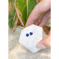 1.55&nbsp;Ct.Tw.Total Carat Weight Blue Sapphire Pair from Ceylon (Sri Lanka) Life Style