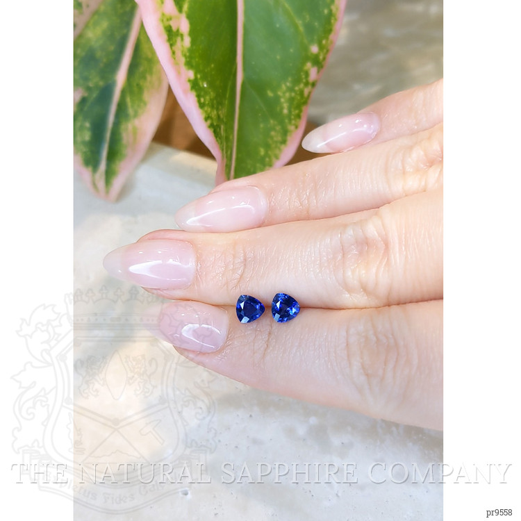 1.55 Ct.Tw. Blue Sapphire Pair from Ceylon (Sri Lanka)