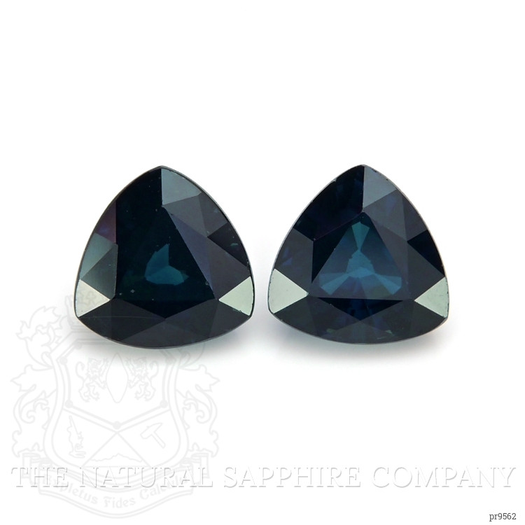3.07 Ct.Tw. Greenish Blue Sapphire Pair from Ceylon (Sri Lanka)