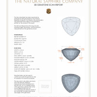 3.07 Ct.Tw.Total Carat Weight Sapphire Pair from Ceylon (Sri Lanka) 3 D Scan Report