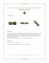 3.40 Ct.Tw.Total Carat Weight Green Sapphire Pair from Ceylon (Sri Lanka) Appraisal