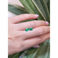 1.29 Ct.Tw.Total Carat Weight Emerald Pair from Zambia Life Style