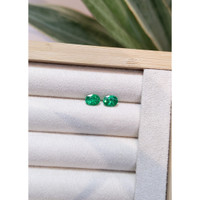 1.29 Ct.Tw.Total Carat Weight Emerald Pair from Zambia Life Style